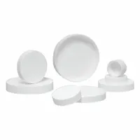 Polypropylene Cap PE Foam Liner: 120 mm Dia, White, Polypropylene, F217, 210 Closures Included (MPN CAP-00327)