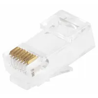 MONOPRICE Modular Plug with Insert: Modular Plug RJ45, Solid, 6 Cable Category, 100pk Pack Size, 100 (MPN 7266)