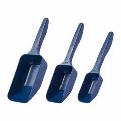 Polystyrene Lab Scoop, 125 mL, Blue, with Semi-Ferrous Additive