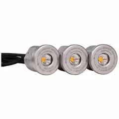 Underwater lighting system for decorative ponds, water features, and fountains. Features six LED bulbs, each rated at 19 W and 120V AC. Includes a 300 ft cord length for flexible installation. Uses LED technology for energy-efficient illumination.