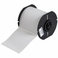 Pre-Cut Label Stock Roll: 4 in x 4 in, 4 in x 4 in, Metalized Polyester, Gray, 300 Labels per Roll (MPN B33-161-428)