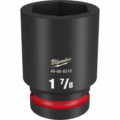 MILWAUKEE Deep Impact Socket: 1 in Drive Size, SAE, 1 7/8 in Socket Size, 6-Point - 1" Drive Impact Sockets