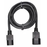 APPROVED VENDOR Power Cord: 6 ft Lg, 3/16, C14 Plug, C13 Receptacle, SJT, PVC, 13 A Current, 125V AC (MPN 5XFR6ID)