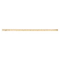 WESTCOTT Ruler: 10420, 3 ft, 0.15 in Thick, Clear, Black, Rigid, Printed Graduation Mark, Matte, SAE