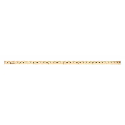 WESTCOTT Ruler: 10420, 3 ft, 0.15 in Thick, Clear, Black, Rigid, Printed Graduation Mark - Wood Rulers