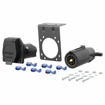 CURT Automotive Electrical Plug: 7-Way, Plastic, Trailer and Tow Vehicle - Fleet and Vehicle Maintenance