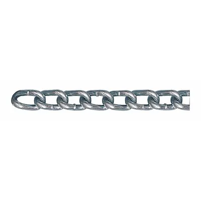 PEERLESS Twist Chain: Carbon Steel, 520 lb Working Load Limit, Twist, 3/4 in Link Inside Lg - Compact Welded Twist-Link Chains