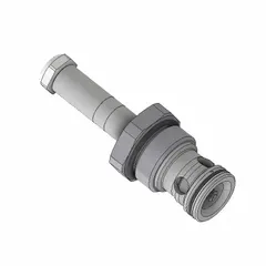 Screw-in, two-position, normally closed, two-way solenoid cartridge valve from the DSH161 series. Constructed of steel with a polyurethane seal. Cavity code C16-2. Used in hydraulic systems for on/off flow control in industrial machinery, mobile equipment, and process automation.