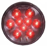 MAXXIMA Stop/Turn/Tail Light: LED, Stop, Turn, and Tail Combo Light, Clear, Round, 4 in Overall Dia (MPN AX40RCG-KIT)