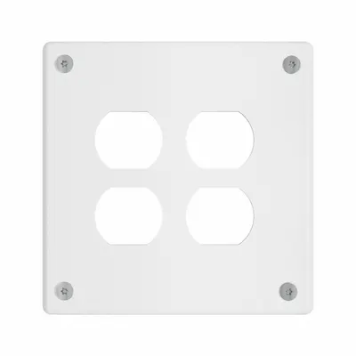 LEGRAND Wall Plate: Duplex Outlet, 2 Gang, White - Tamper-Resistant Wall Plates