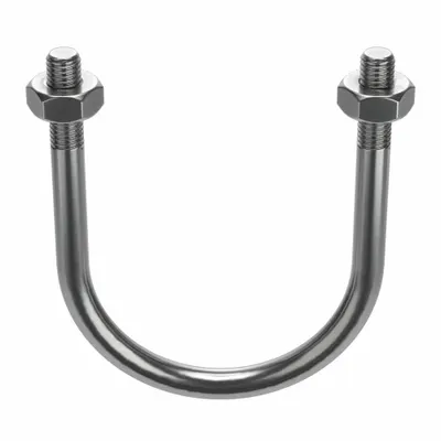 Standard U-Bolt: 1/2"-13 Thread Size, For Pipe Size 5 in, 7 1/4 in Inside Ht - Standard U-Bolts