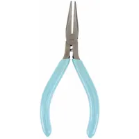 Long Nose Plier: ESD-Safe, 1 in Max Jaw Opening, 5 in Overall Lg, 1 1/4 in Jaw Lg, 1/8 in Tip Wd (MPN LN54GVN)