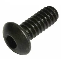 Socket Head Cap Screw: 1/4"-28 Thread Size, 3/8 in Lg, Button, Black Oxide, Alloy Steel, 100 PK (MPN 25F37KBC)