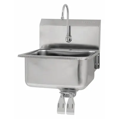 SANI-LAV 525L-0.5 One-Station Wall-Mounted Hand Sink with Faucet - One-Station Wall-Mounted Hand Sinks with Faucets