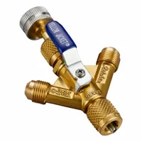 YELLOW JACKET Valve Core Remover: 2 7/8 in Lg, Brass, 1/4 in Female SAE Right-Hand, A2L Compatible (MPN 93901)