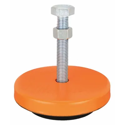 MASON Male-End Leveling Mount: Fixed Stud, 8 in, 12,000 lb Capacity - Vibration-Damping Male Leveling Mounts