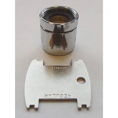 CHICAGO FAUCETS Outlet: 2.2 gpm Flow Rate, Aerated Flow Outlet, Brass, Chrome Finish, Female - Faucet Aerators & Outlets