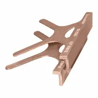Pair of copper hammer-on vise jaw caps for 8 1/2 in vise jaw width. Designed for permanent or temporary workholding, these caps provide a non-marring gripping surface to protect delicate workpieces during machining and fabrication operations