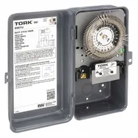 TORK Electromechanical Timer: 24 hr, 120/480V AC, SPDT, Mechanical (MPN 8001U)