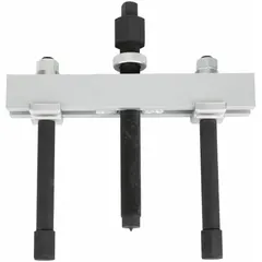 This push-puller is designed for removing press-fit parts such as bearings, bushings, and seals. It features a minimum spread of 7-1/4 inches, a maximum spread of 17 inches, and a maximum reach of 10 inches, with a 1-1/2"-12 thread specification. Suitable for applications requiring controlled pulling force to extract tightly fitted components.