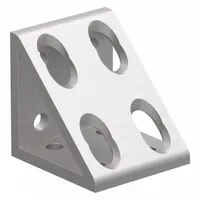 Inside Corner Bracket: Gusseted Inside-Corner Bracket, 10 Series, 2 in x 1 7/8 in x 2 in, 8 Holes (MPN 4138)