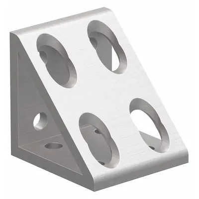 80/20 Inside Corner Bracket: Gusseted Inside-Corner Bracket, 10 Series, 2 in x 1 7/8 in x 2 in - Inside Corner Brackets