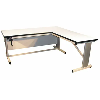 PRO-LINE L-Shaped Workbench: Adj Ht, Laminate, 72 in x 30 in, 600 lb Overall Load Capacity - Corner & L Shaped Workstations