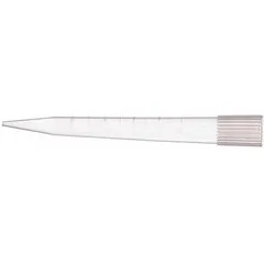 This sterile pipette tip is made of clear polypropylene for liquid level visibility. With a 5 mL capacity and universal fit, it is suitable for medium-volume liquid handling in laboratory settings. Supplied in a bulk bag of 500 tips without filter.