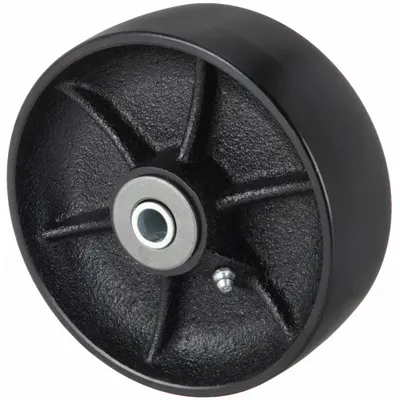 OEM Caster Wheel: 6 in Wheel Dia - Iron Tread Wheels