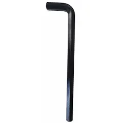 This L-shaped hex key is made of alloy steel with a black oxide finish. It has a 1/2 in SAE tip size and a long length, featuring two tips. Suitable for turning hex socket screws and bolts in assembly, maintenance, and repair tasks.