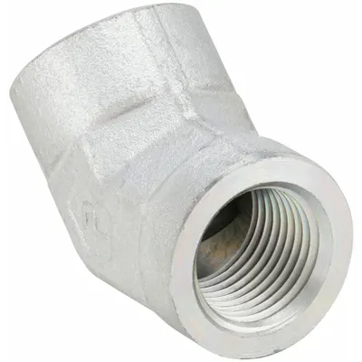 PARKER Metal Pipe Elbow: 1/2 in x 1/2 in, Female NPT Threaded x Female NPT Threaded - Threaded High-Pressure Pipe Fittings