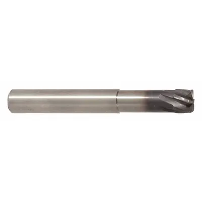 WIDIA HANITA Corner Radius End Mill: Carbide, AlTiN Coated, 6 Flute, 3/4" Mill Dia - High-Feed Carbide Corner-Radius End Mills for Stainless Steel & Super Alloys