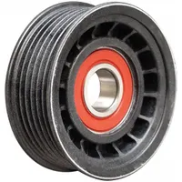 DAYCO Idler Pulley: Idler Pulley, 89015, Serpentine, 6PK Compatible Belt Trade Size, Ribbed, Polymer