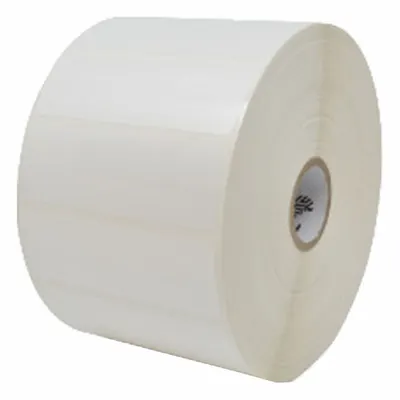 ZEBRA Barcode Printer Labels: 3 in Label Wd, 1 in Label Ht, White, 1 in Core Dia. - Desktop Thermal Transfer Labels