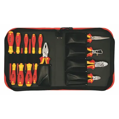 WIHA Insulated Tool Set: Insulated, 14 Total Pcs - Tool Sets with Tool Case