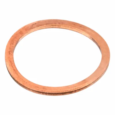 OEM Single-Piece Sealing Washer, Copper, 22 mm ID x 27 mm OD, 25 PK - Single-Piece Sealing Washers