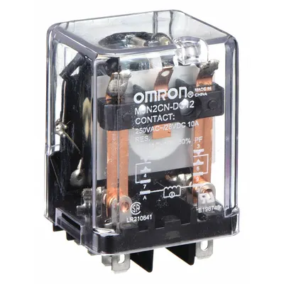 OMRON General Purpose Relay: Socket Mounted, 10 A Current Rating, 12V DC, DPDT - Socket-Mounted Relays