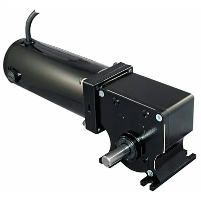 Dayton Gearmotor: Right Angle, 24V DC, TENV, 54 RPM, 165 in-lb Max Torque, 28:1 - Right Angle DC Gearmotors
