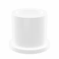 OILITE Flanged Sleeve Bearing: PTFE, 3/4 in Bore, 1 in OD, 1 in Overall Lg, White, 10 PK (MPN VF-1216-08B)