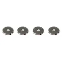 TENSABARRIER Wall Unit Magnet: Black, 1/2 in Overall Ht, Magnetic-Mount (MPN MAG-HD-4PCK)
