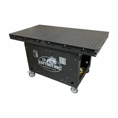 DYNABRADE Downdraft Table: 33 in W x 60 in L, 2,500 cfm - Mobile Woodworking Downdraft Tables