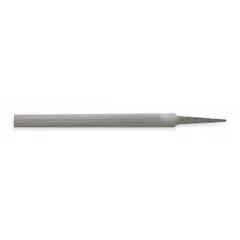 Half-round file with double-cut and single-cut faces for shaping and finishing metal. Second-cut grade and regular taper allow medium stock removal with a smooth finish. Measures 8 inches long without tang and 3/4 inch wide. Suitable for machining, toolmaking, and general maintenance applications.