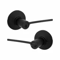 KWIKSET Door Lever Lockset: Office Lever Locksets, Black, ADA Compliant (MPN 405LRL-RDT-514-SMT-6AL-RCS)