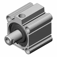Compact Cylinder: 50 mm Bore Dia, 20 mm Stroke Lg, Magnetic Piston, Through Hole Mount, Rotating Rod (MPN CDQ2B50-20TZ)