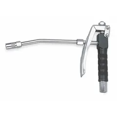 Non-metered manual dispense gun for transferring fluids from drums. Features a 1/4 inch nozzle. Suitable for controlled dispensing of oils, lubricants, and other non-corrosive liquids in industrial maintenance, automotive, and manufacturing settings.