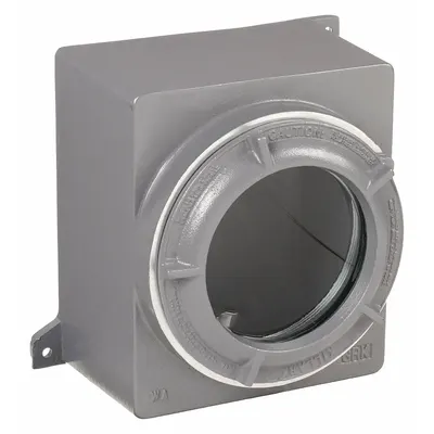 HUBBELL KILLARK GRE-300L Enclosure with Lens Cover, 6 in x 6 in x 6 in, Screws - Enclosures with Lens Cover