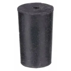 APPROVED VENDOR Natural Rubber Stopper, Size 0, Black, RST0-H