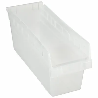 QUANTUM STORAGE SYSTEMS Shelf Bin: 17 7/8 in Overall Lg, 6 5/8 in x 8 in, Clear - Clearview Plastic Shelf Bins
