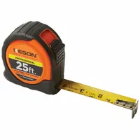KESON Tape Measure: Nonmagnetic Single Hook Tip, 25 ft, Plastic with Rubberized Grip (MPN PGPRO181025V)
