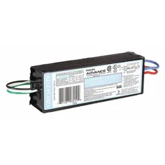 Electronic ballast for pulse-start metal halide lamps up to 70 W. Operates on 120/277V AC input. Complies with ANSI Codes C139/C98/M1/M139/M98. Suitable for commercial and industrial lighting applications such as warehouses, retail spaces, and outdoor area lighting.